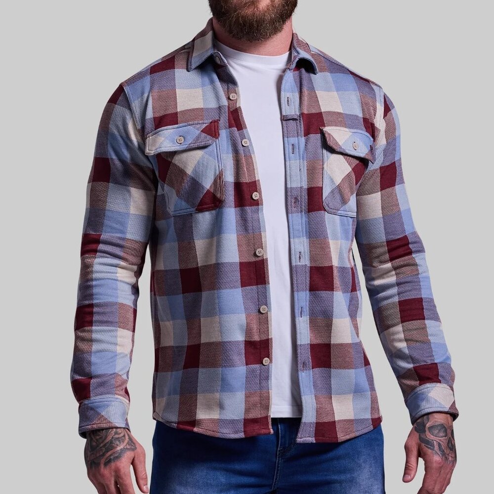 Born Primitive Mens Woodsman Stretchy Flannel Shirt Canyon